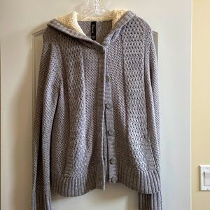 Absolutely cute cardigan sweater hoodie in size XL